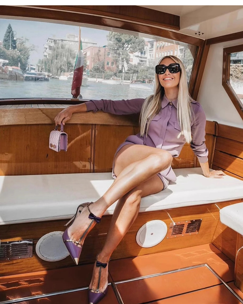 High Heels 2025 New Bow French Temperament Pointed Heel One Word with Sandals Women