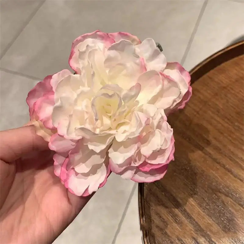 Rose Flower Hair Clips For Women Girls Artificial Floral Barrette Red Pink Handmade Hairpin Wedding Bridal Hair Accessoies