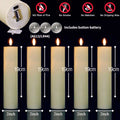 6-120PCS Led Candles Bulk Flickering Flameless Candles Battery Operated Fake Pillar Candle Wedding Birthday Party Decor Concert