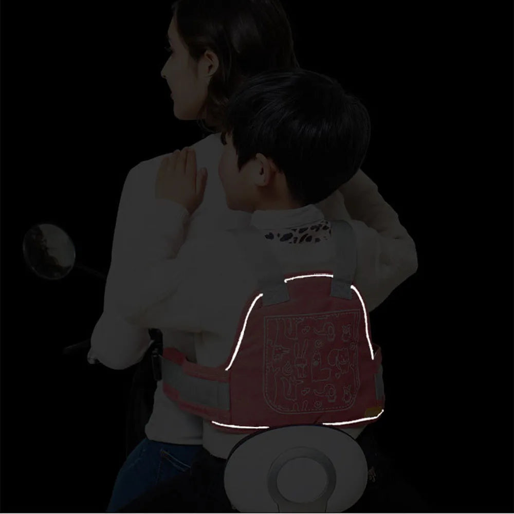 Children's Motorcycle Security Belt Electric Cycling Strap Seat Belt Protection Straps Anti-fall Belt Adjustable Bandage