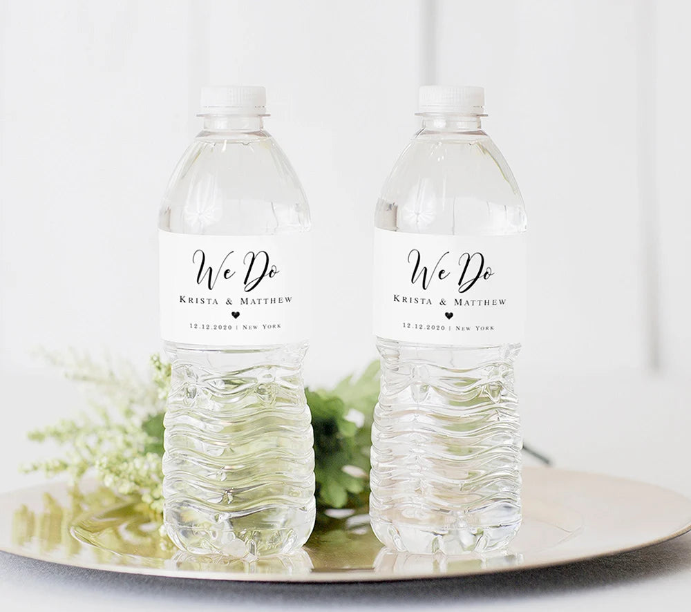 Personalized Wedding Water Bottle Label Birthday Party Thank You Water Bottle Sticker Bridal Shower Welcome Gift Wedding Decor