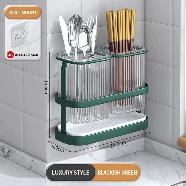 Kitchen Cutlery Holder Chopstick Storage Rack Cutlery Sink Chopsticks Holder Kitchen Spoon Fork Drain Rack Cutlery Organizer