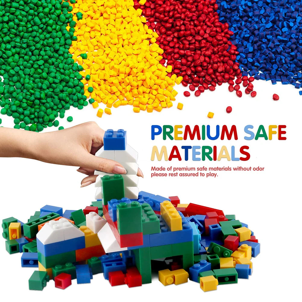 1000/500/300pcs Building Blocks City DIY Creative Building Blocks Compatible Building Blocks Large Base Plate Educational Child