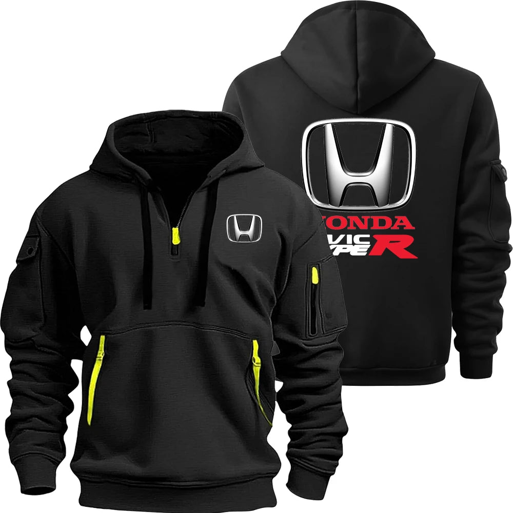 Honda Civic Type R Men's Half-Zip Hoodie Spring Men's Sportswear 2026 New Casual Sports Hoodie