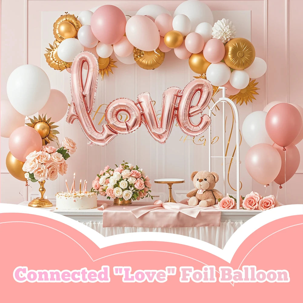 LOVE Letter Foil Mylar Balloon for Wedding Valentine's Day Anniversary Birthday Party Decor Background Arch wreath DIY Supplie