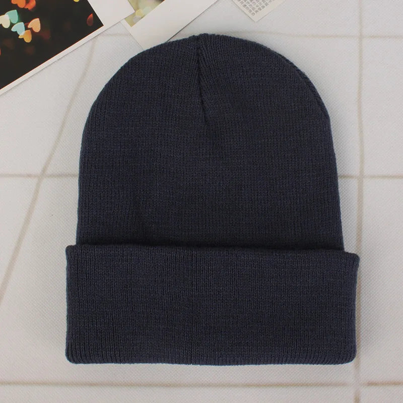 Winter Hats Unisex New Beanies Hat Knitted Solid Cap For Women Men Autumn Female Beanie Warmer Bonnet Men Casual Cap Wholesale