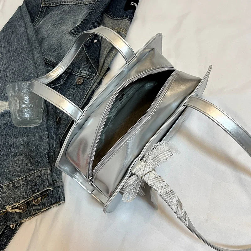 PU Leather Shoulder Bags For Women 2025 Trend Female Underarm Handbags And Purses Large Capacity Top Handle Tote Travel Bag
