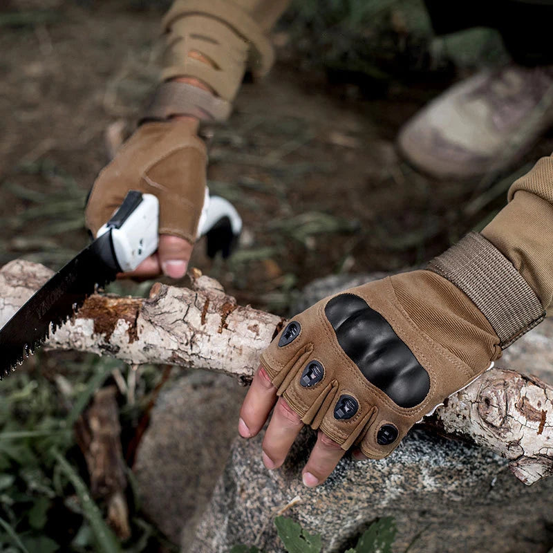 Tactical Gloves Cycling Men Women Half Finger Hard Shell Gloves Spring Summer Training Combat Protection Motorcycle Gloves Climb