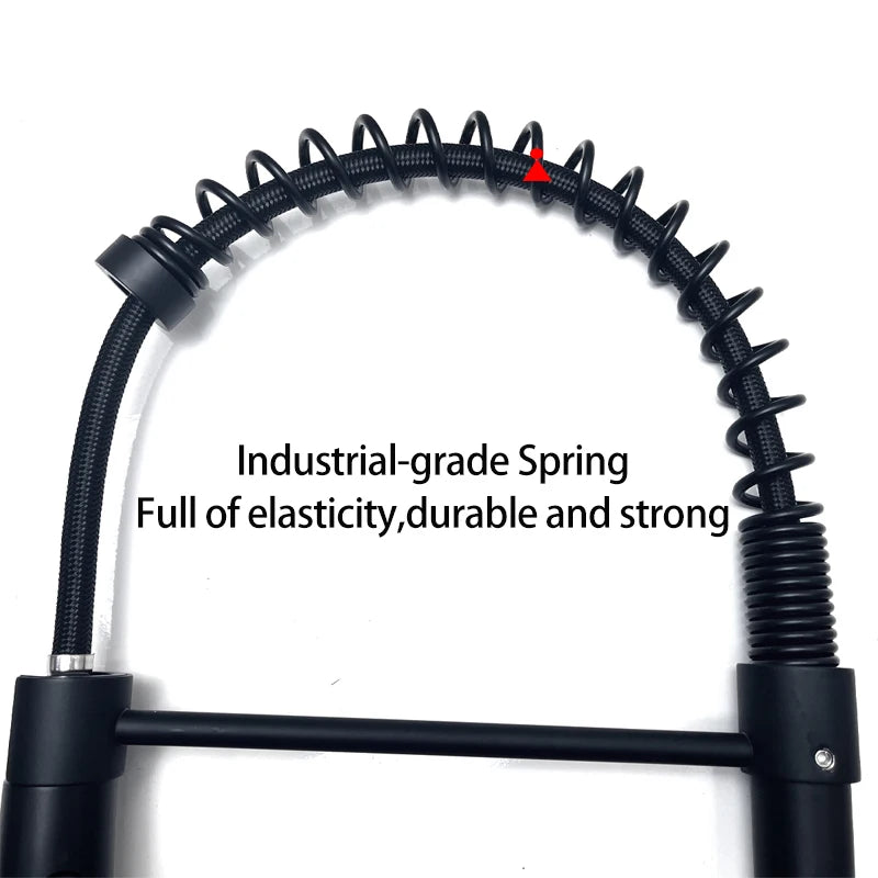 Kitchen Pull Down Spring Sink Faucet 360 Rotation Hot Cold Mixer Tap