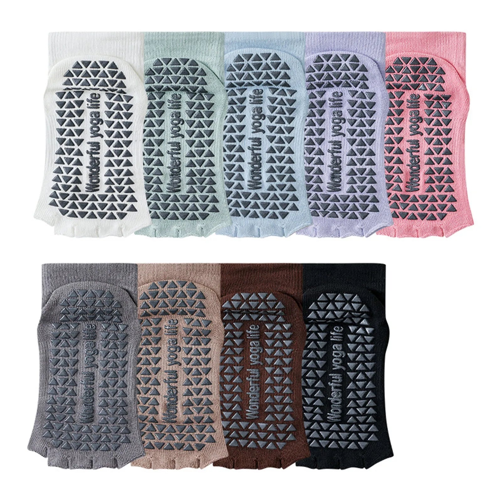 Women Yoga Five Toe Socks Breathable Anti-Slip Silicone Sport Pilates Socks Gym Fitness Dance Socks Foot Care Split Toe Socks