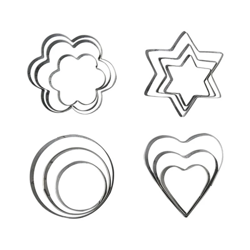 A36T-DIY Cake Decorating Tools,Biscuit Mould Portable Cake Fondant Mold Cookie Cutter Mold Kitchen Gadgets Baking Accessories