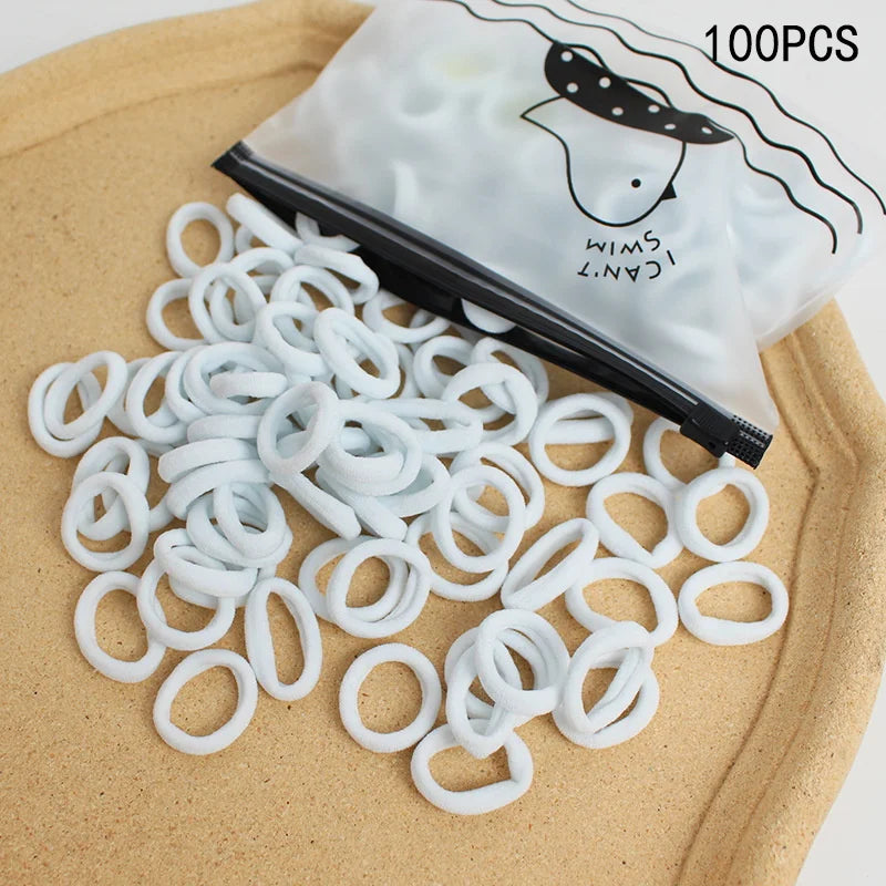 20/50Pcs/Set Girls Colorful Nylon Small Elastic Hair Bands Kids Cute Bow Hair Bands Ponytail Holder Headband Hair Accessories
