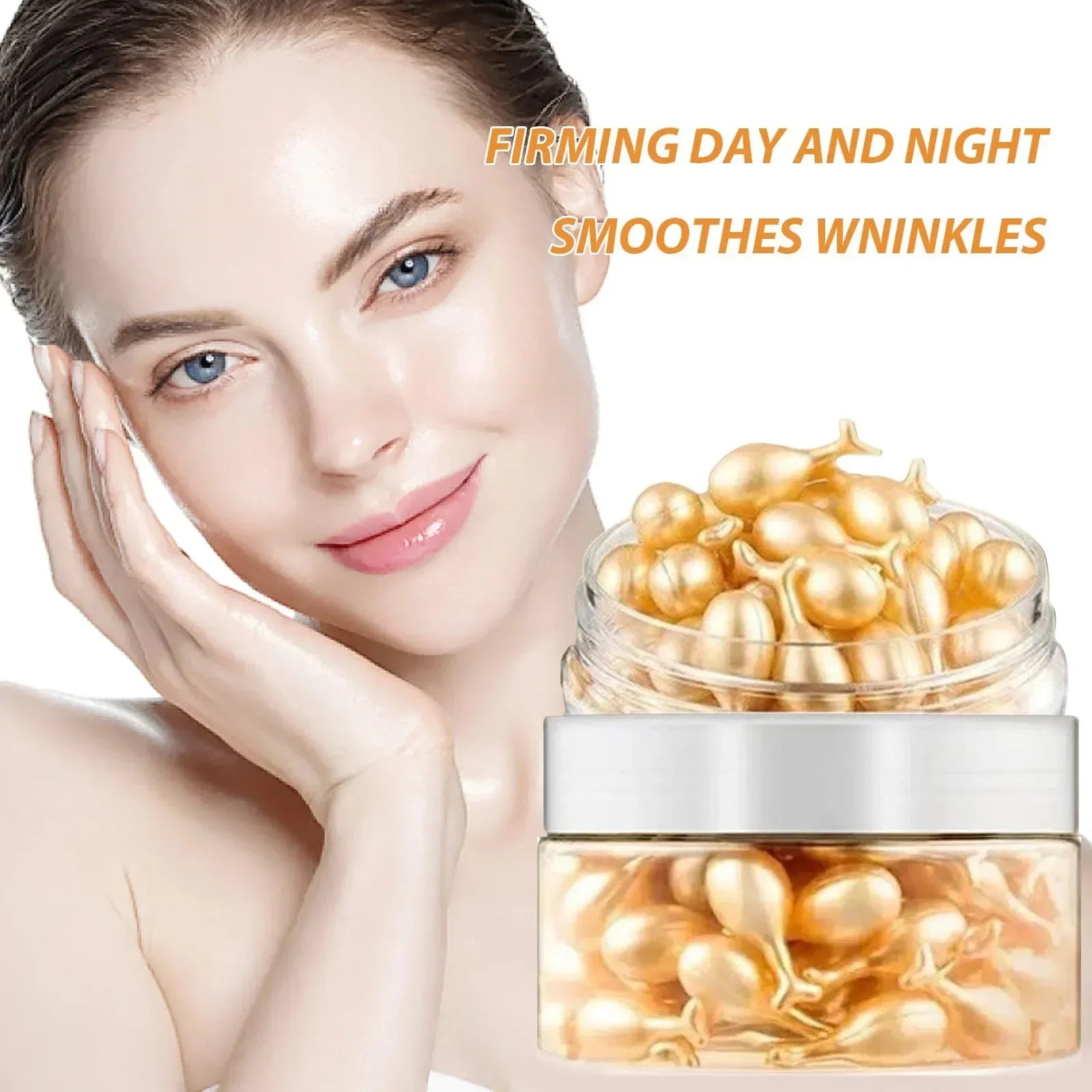 50Pcs Collagen Face Care Capsules Serum Spot Acne Wrinkle Remover Firming Whitening Hyaluronic Acid Essence Skin Care New style