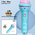 Kids Projector Flashlight with 10 Cards 80 Images Cartoon Night Light Projector Toy for Kids Bedtime Story Education Gift