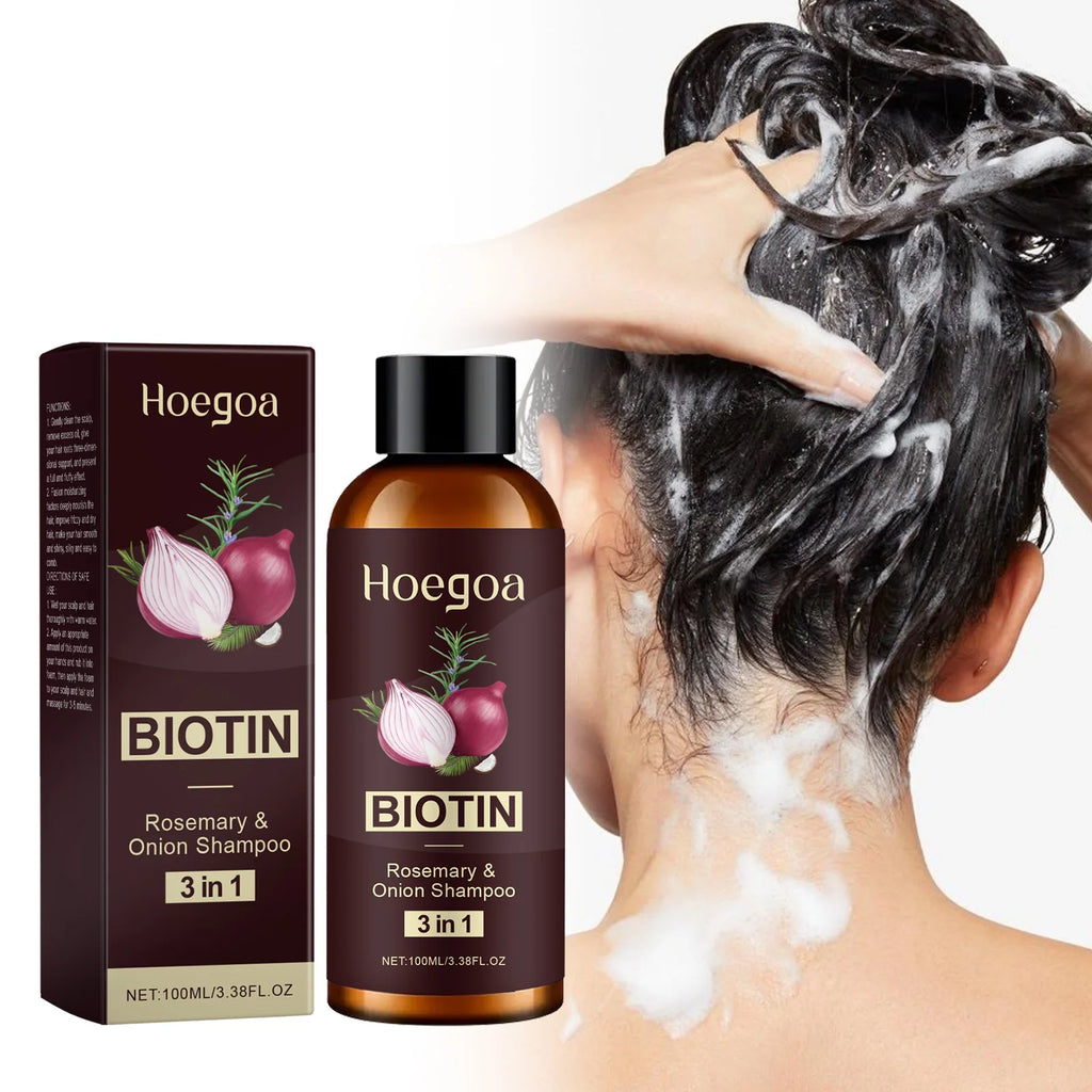 3-in-1 Red Onion Shampoo Black Seed Oil Hair Care Shampoo Hair Care Gentle Cleansing Nourish Scalp Refreshing Shampoo