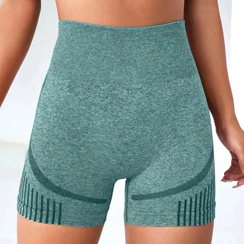 Women Yoga Shorts High Waist Workout Shorts Fitness Yoga Lift Butt Fitness Ladies Yoga Gym Running Short Pants Sportswear