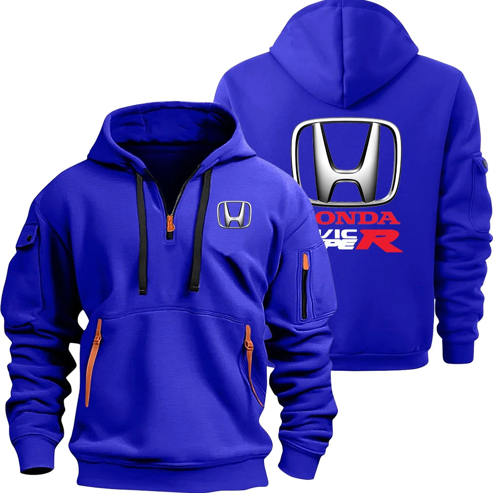 Honda Civic Type R Men's Half-Zip Hoodie Spring Men's Sportswear 2026 New Casual Sports Hoodie