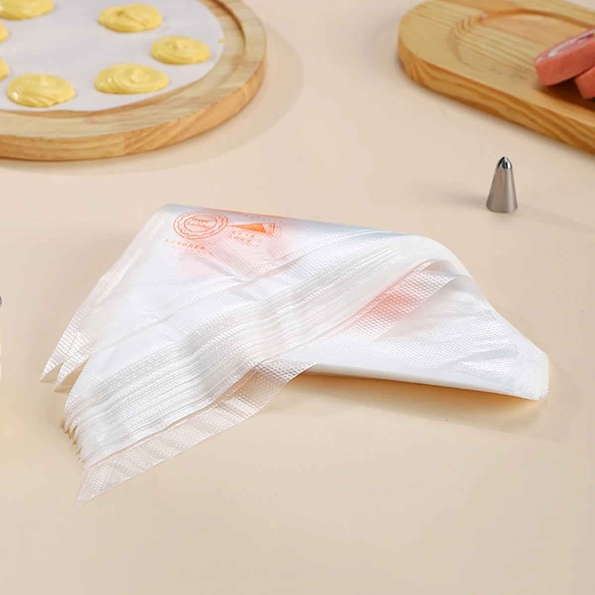 100 PCS Thick Disposable Pastry Bags DIY Cake Cream Decoration Piping Bag Icing Bag Baking Supplies Pastry Sleeves