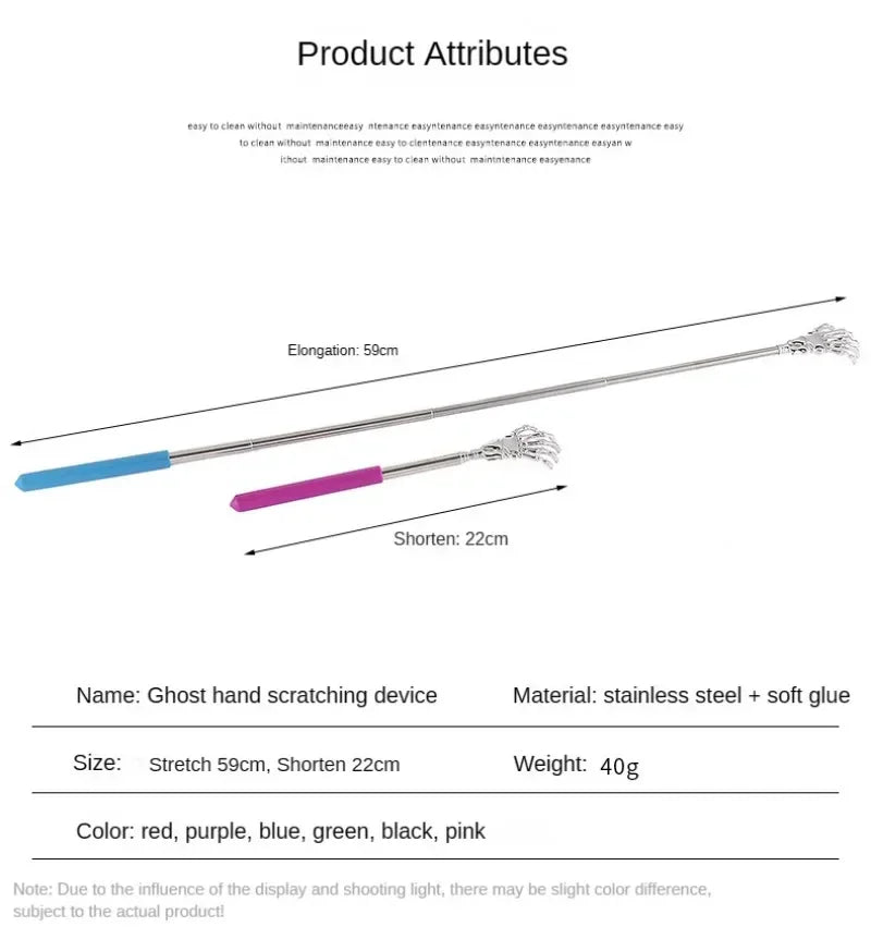 Ghost Hand Stainless Steel Telescopic Scratching Massager Stainless Steel Scratching Scratching Scratcher Ghost Hand Stainless