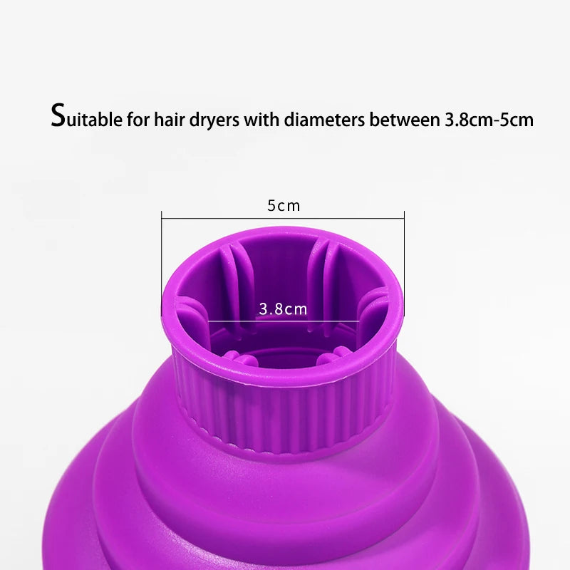 1piece Salon Silicone Hair Dryer Diffuser Cover Adjustable Temperature Resistant Dispersion Drying Hair Dryer Cover