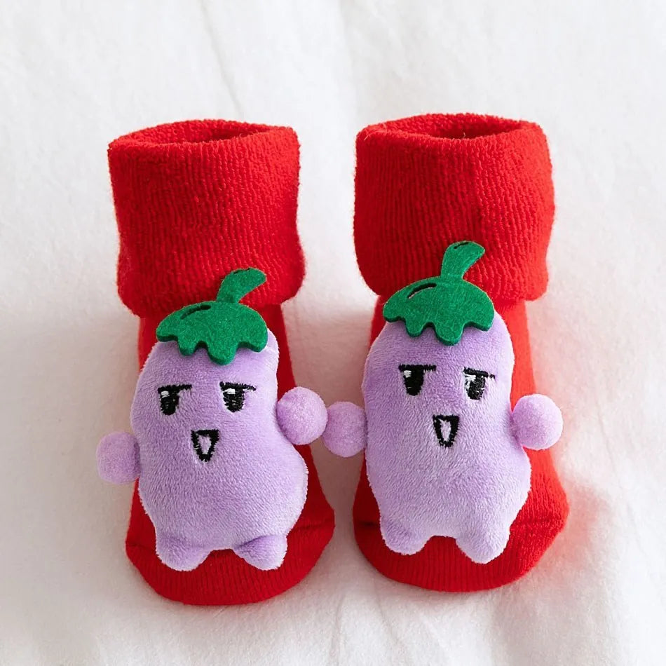 0-3 Years Children Clothing Accessories Infant Non-Skid Anti-Slip Stuff Boy Girl Floor Warm Christmas Stockings Kids Socks