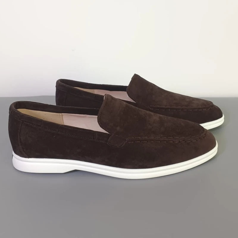 Male 2025 Classic Brand Suede Leather Loafers Men Casual Shoes Luxury Mens Breathable Slip on Driving Shoes Moccasins