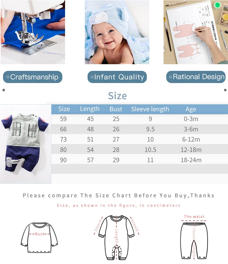 Newborn Clothing Handsome Anime Role Play Cotton Comfortable Soft Boys And Girls 0-18 Summer Short Sleeved Baby Jumpsuit