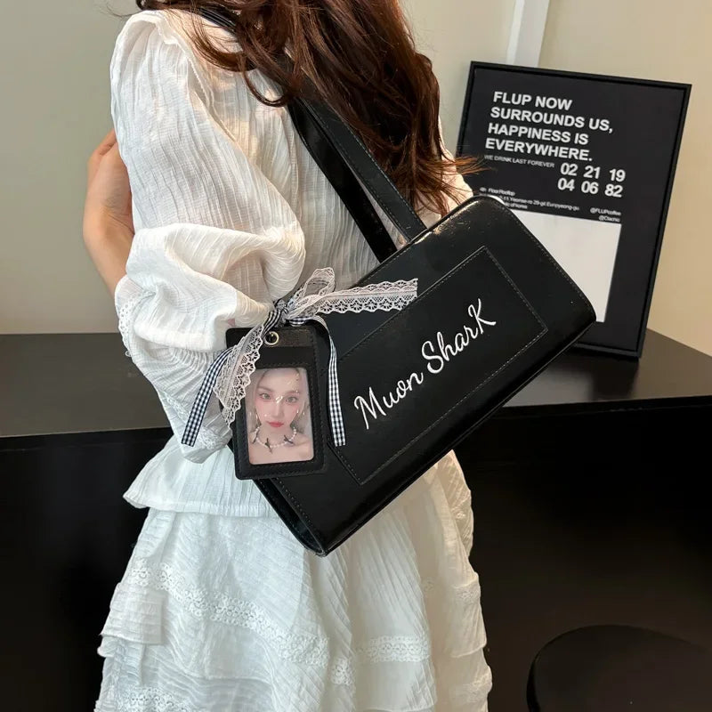 PU Leather Shoulder Bags For Women 2025 Trend Female Underarm Handbags And Purses Large Capacity Top Handle Tote Travel Bag