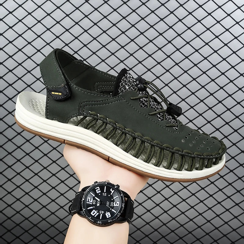 Summer New Sandals Fashion Handmade Weaving Casual Men Sandals Brand Designer Outdoor Walking Men's Shoes Summer Beach Shoes