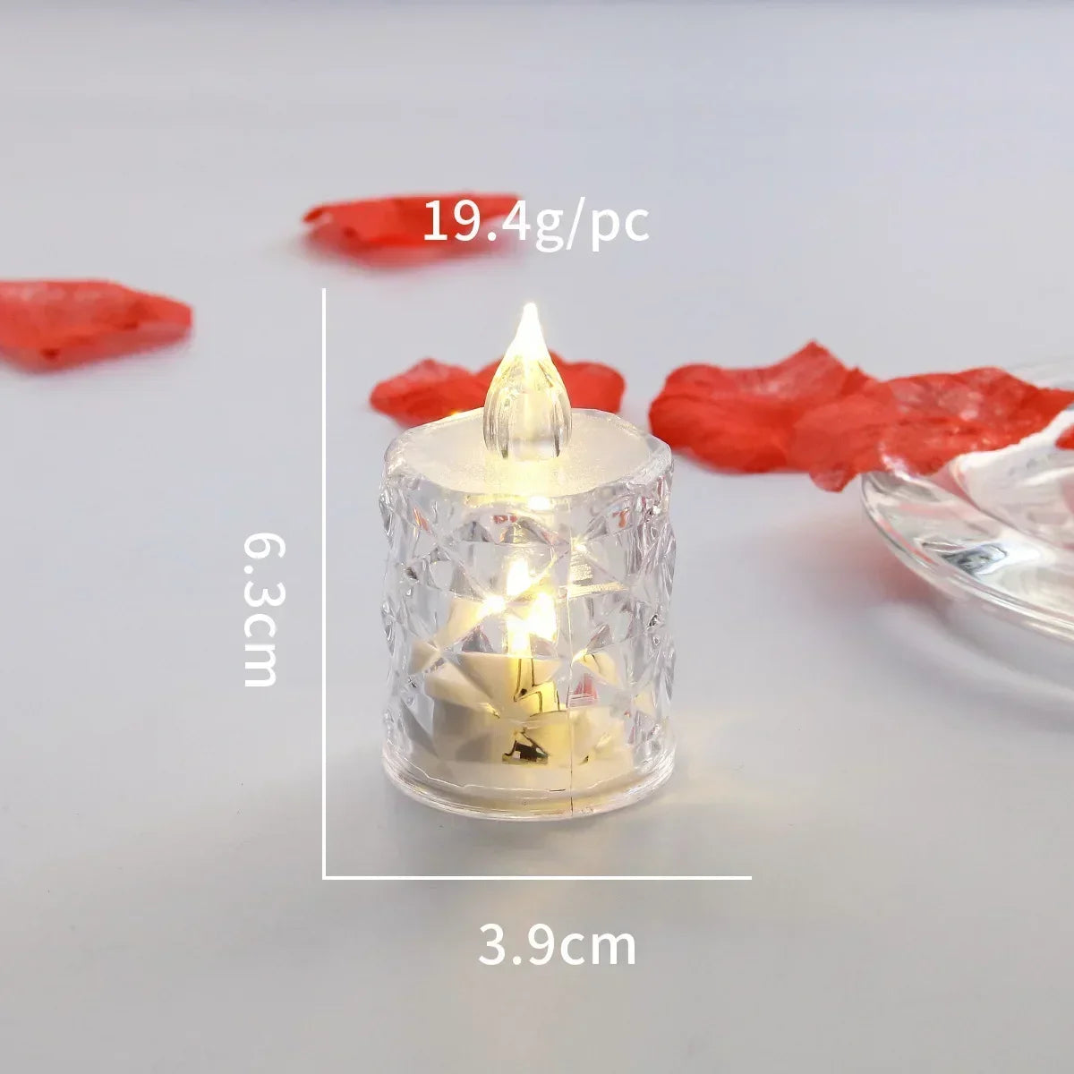 LED Crystal Candle Light Flameless LED Light Electronic Candle Lamp For Dating Party Holiday Home Wedding Atmosphere Decoration