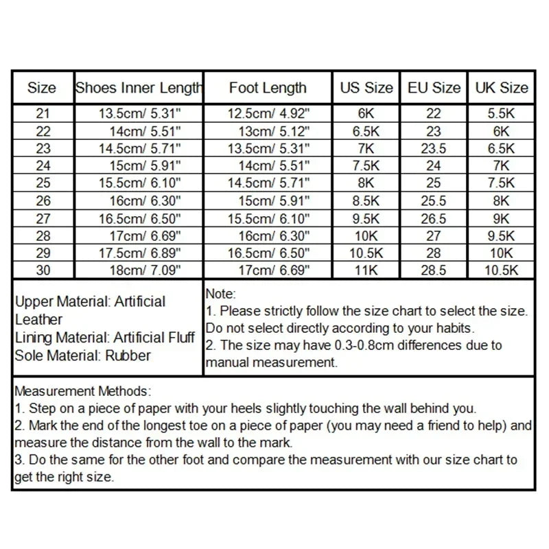 Autumn Winter Kid Boys Girls Casual Ankle Boots Comfortable Simple Side Zipper Leather Boots Velvet Warm Non-Slip Boots