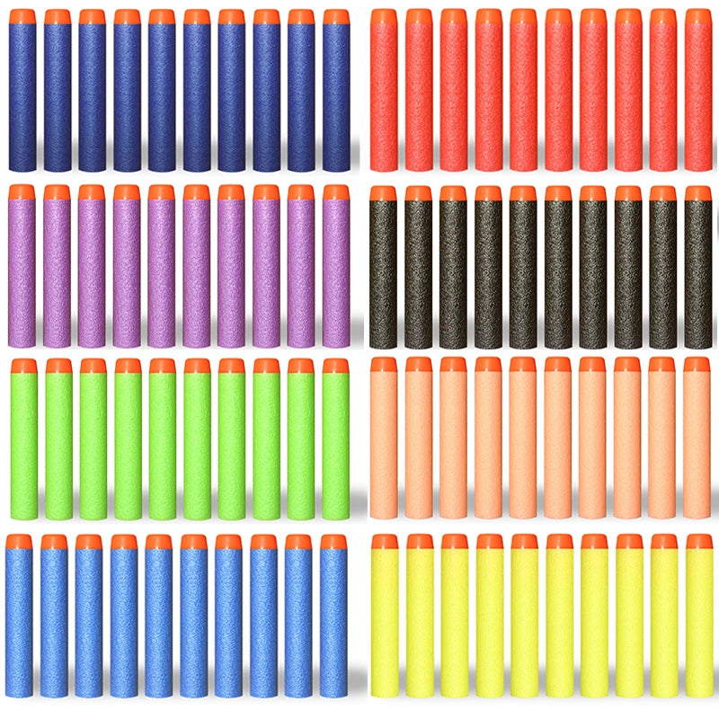 7.2cm 100pcs for Nerf Soft Bullets Darts Round Head Refill Sponge Darts Kids Children Toy Gun Bullets for NERF N-Strike Blasters