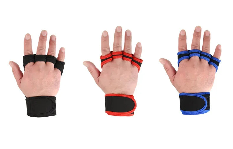 Weightlifting Training Gloves for Men Women Fitness Sports Body Building Gymnastics Gym Hand Wrist Palm Protector Gloves