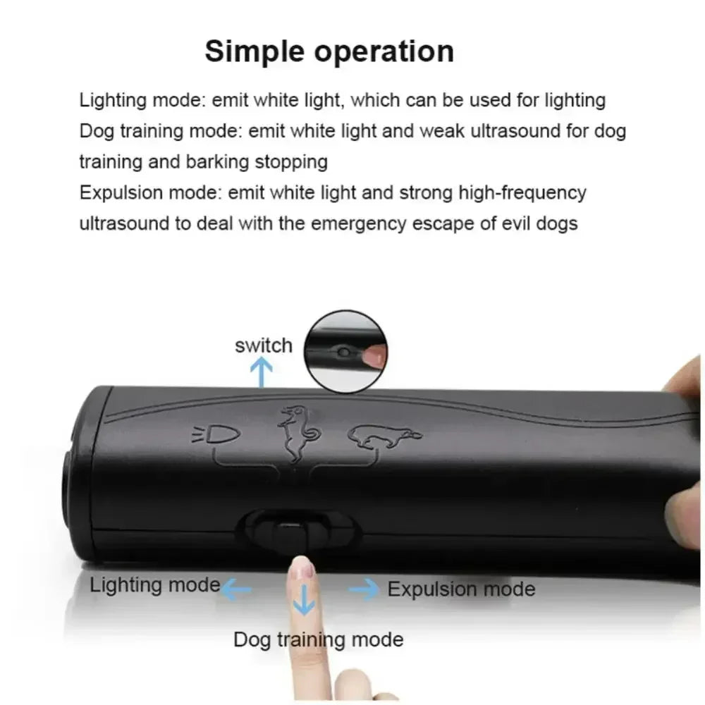 New Ultrasonic Pet Dog Repeller Anti Barking Stop Bark Training Device High Power Dog Training Repellents Without Battery Pet