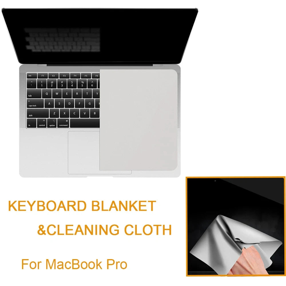 for MacBook Pro 13/15/16 Inch Microfiber Dustproof Laptop Screen Cleaning Cloth Protective Notebook Palm Keyboard Blanket Cover