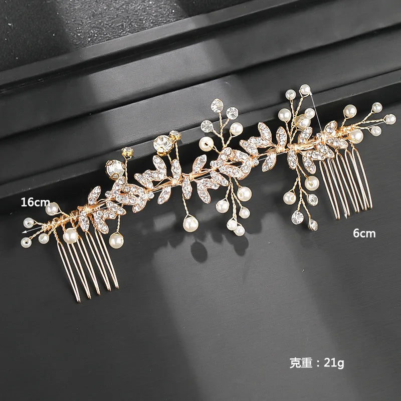 New Crystal Flower Headband Ribbon Bow Hairband for Bride Wedding Hair Accessories Pearl Head Flower Headbands Women Headwear