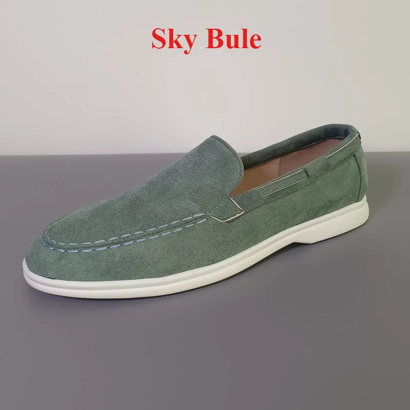 Male 2025 Classic Brand Suede Leather Loafers Men Casual Shoes Luxury Mens Breathable Slip on Driving Shoes Moccasins