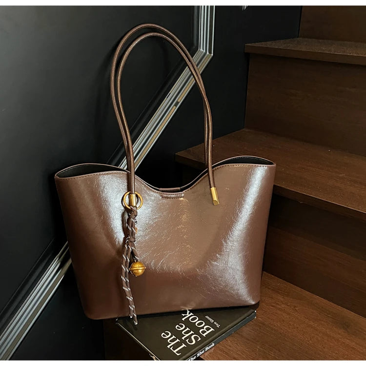 2025 Fashion Tote Bags for Women Versatile Commuting Women's Handbags PU Hasp Large Capacity Shoulder Bags High Quality