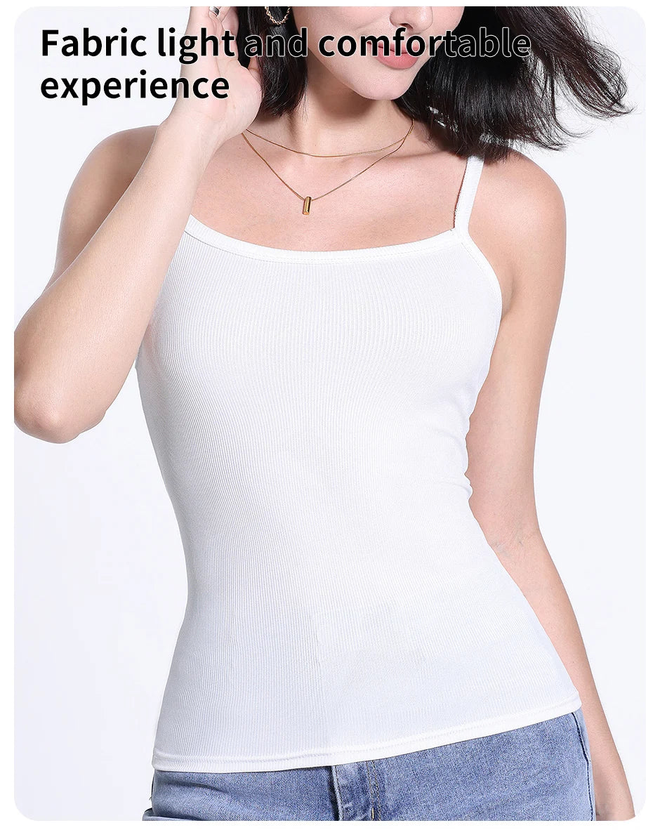 1/3 Pieces Four Seasons Thin Ladies Solid Color Joker Camisole Young Women Plus Size Comfortable and Sexy T-shirt Shirt Casual