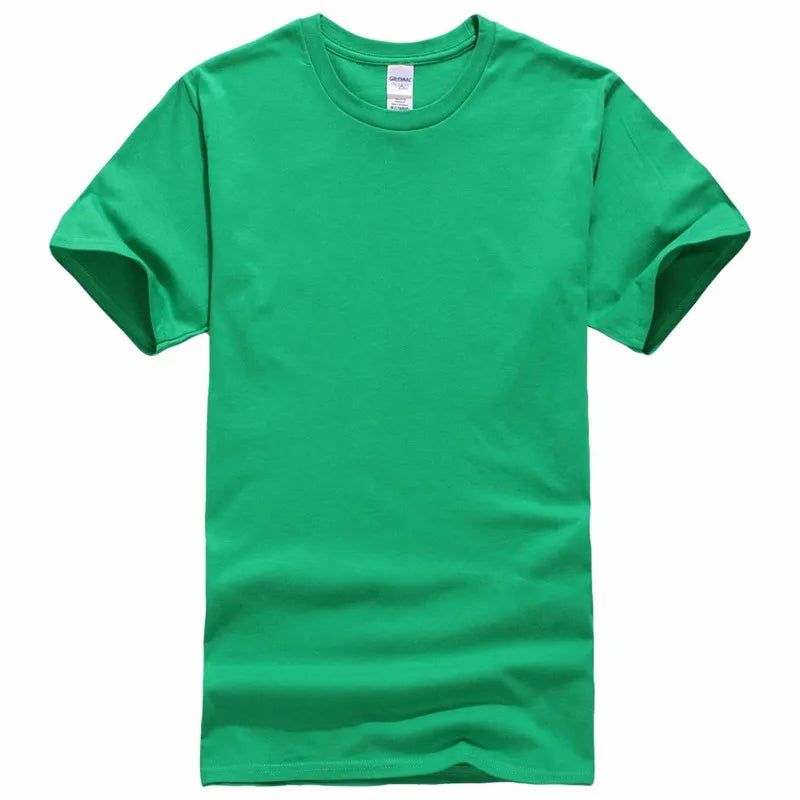 Summer 100% Cotton T Shirts Mens Casual Short Sleeve Solid Cotton Crew Neck Soft T-Shirts Basic Men's Loose Fit Tee Shirt Tops