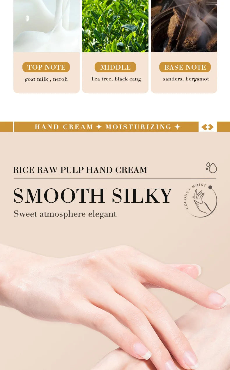 BIOAQUA White Rice Hand Cream Whitening Moisturizing Nourishing Anti-aging Handcream Hands Skin Care Products