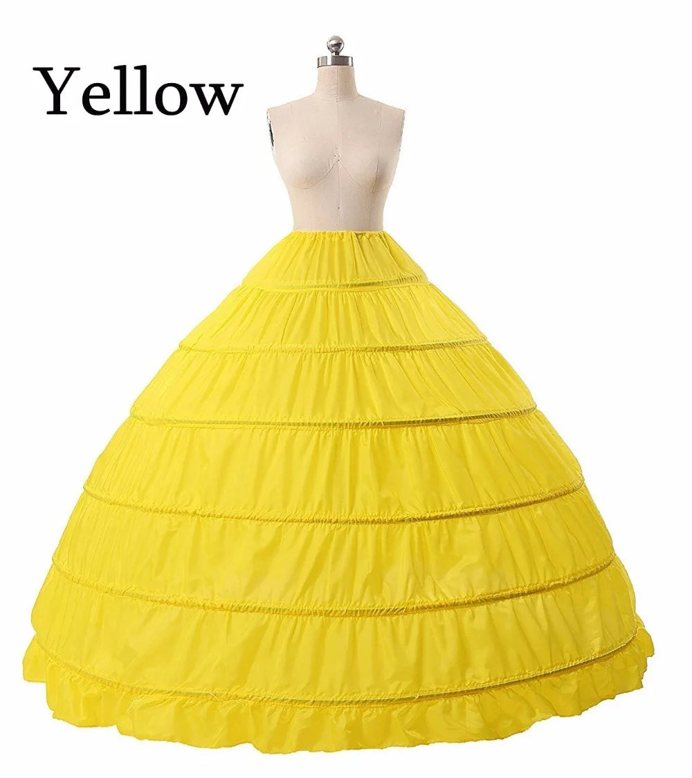 Bridal Petticoat 6 Hoops Ball Gown Petticoat Crinoline Slip Underskirt Bridal Prom Dress Petticoat Purple Red Blue Big Petticoat