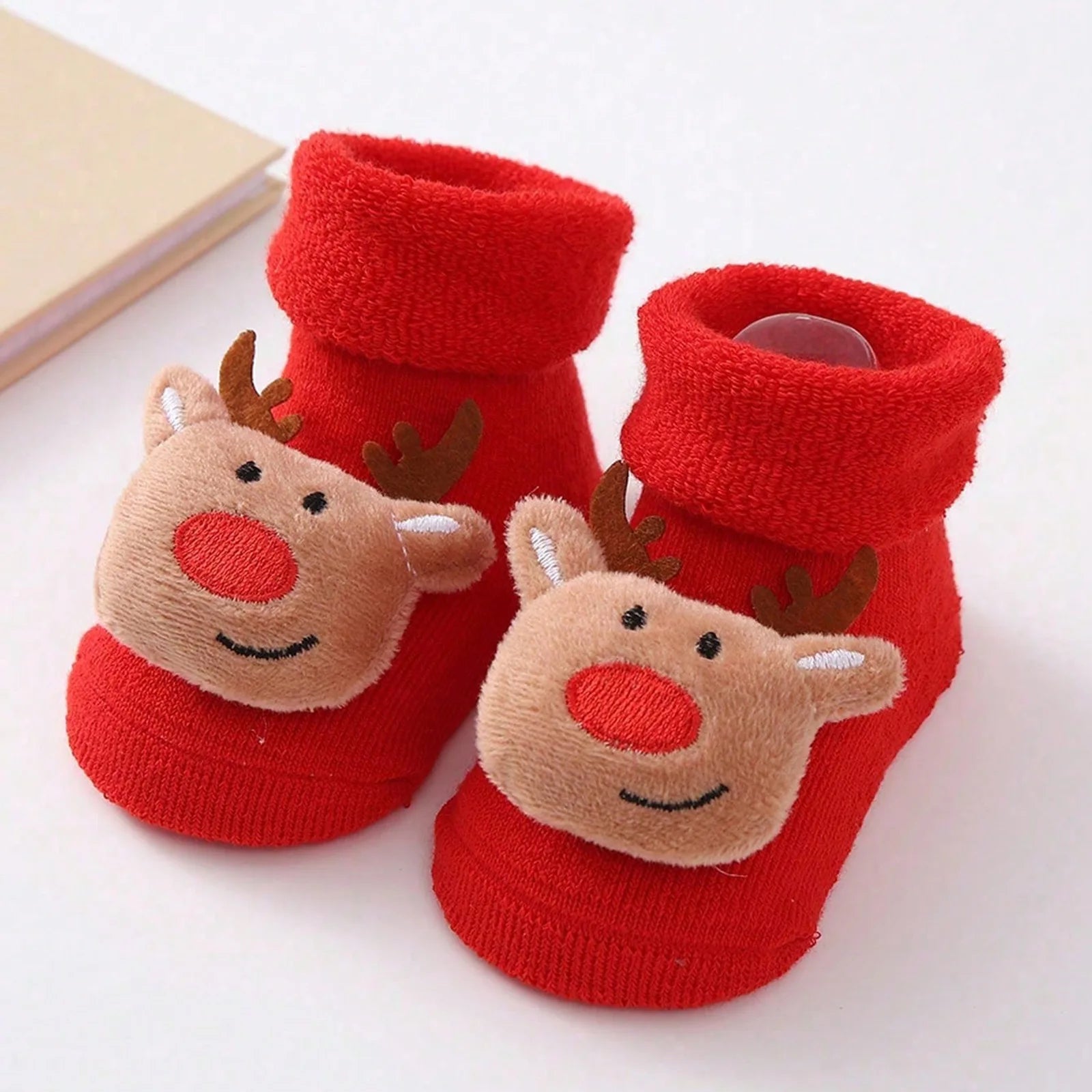 Kids Children's Socks for Girls Boys Non-slip Print Cotton Toddler Baby Christmas Socks for Newborns Infant Short Socks Clothing
