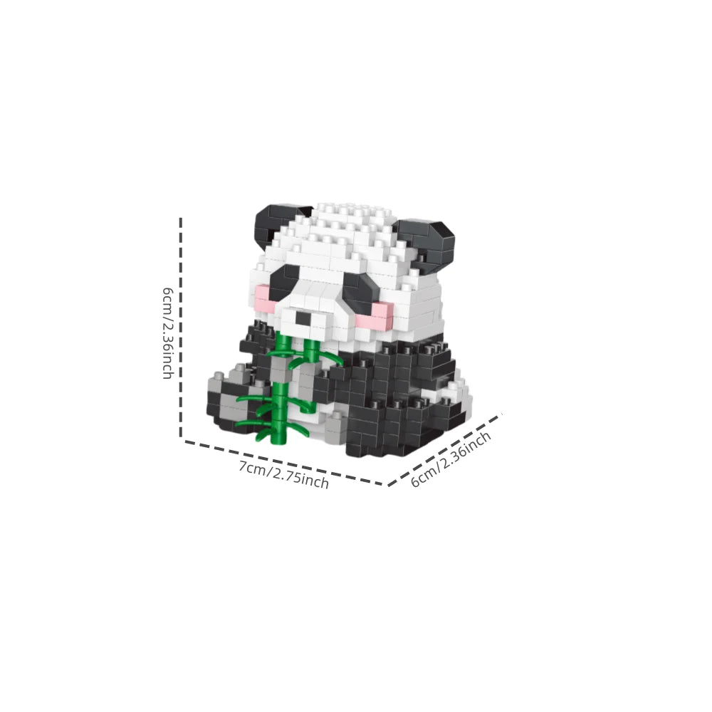 Adorable Panda-Shaped Building Blocks Toy Set: Ideal Desktop Decoration, Holiday Gift, Panda Lover's Delight, Joy for Children