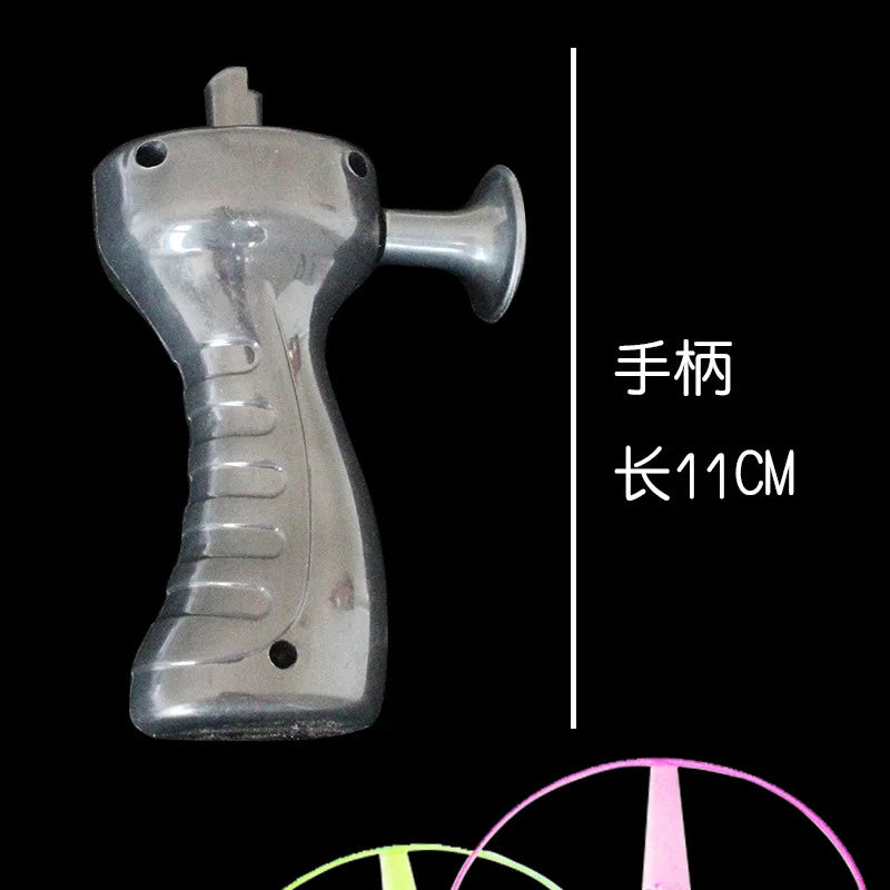 Kid Sports Pull Line Saucer Toys Children Outdoor Fun Rotating Flying Toy LED Light Processing Flash Flying Toy for Parks Beach