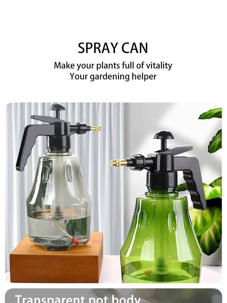 1pc Premium Plastic Pressure Spray Bottle - Powerful Air Pressure Technology, Adjustable Nozzle, High-Pressure Mist Sprayer for