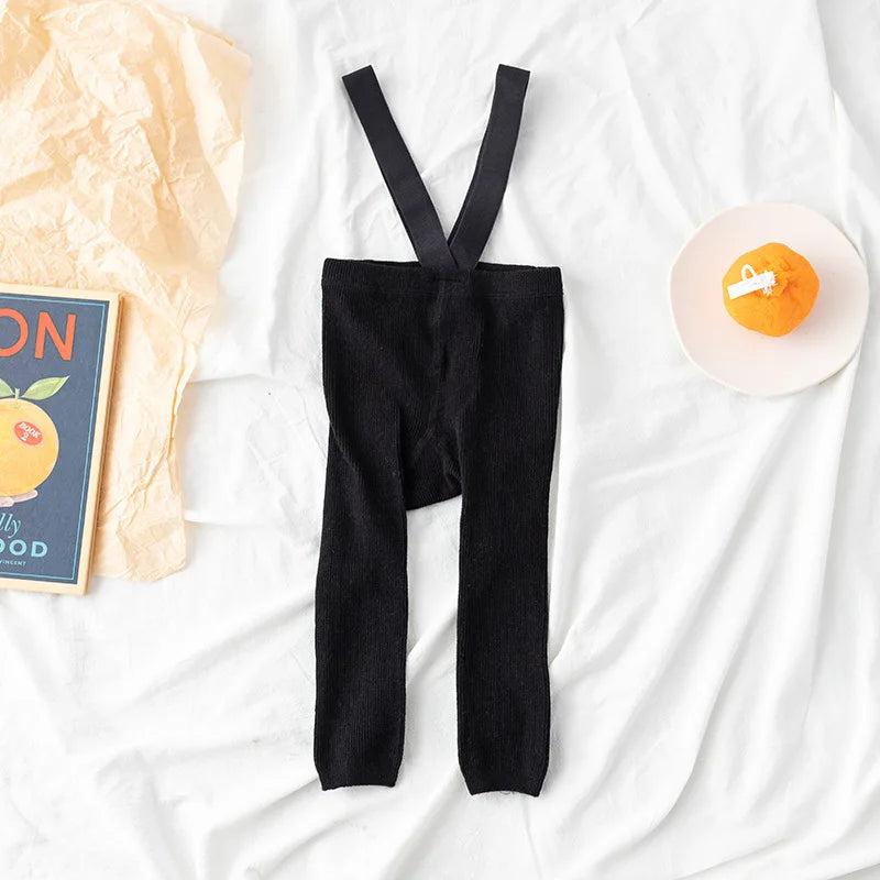 Infant Baby Girl Boy Suspender Leggings High Waist High Elasticity Solid Simple Style Spring Clothing Accessories Stockings 1-2Y