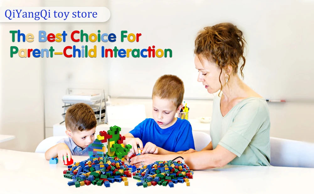 1000/500/300pcs Building Blocks City DIY Creative Building Blocks Compatible Building Blocks Large Base Plate Educational Child