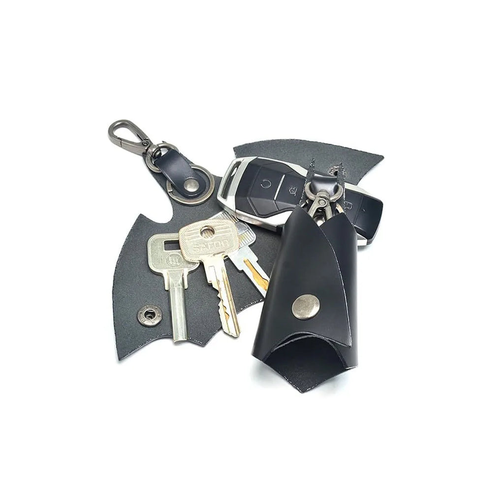 1pc Keychain Pendant PU Leather Car Key Protector Household Anti-lost Waist Hanging Key Bag Father's Day Gift, Boyfriend Gift