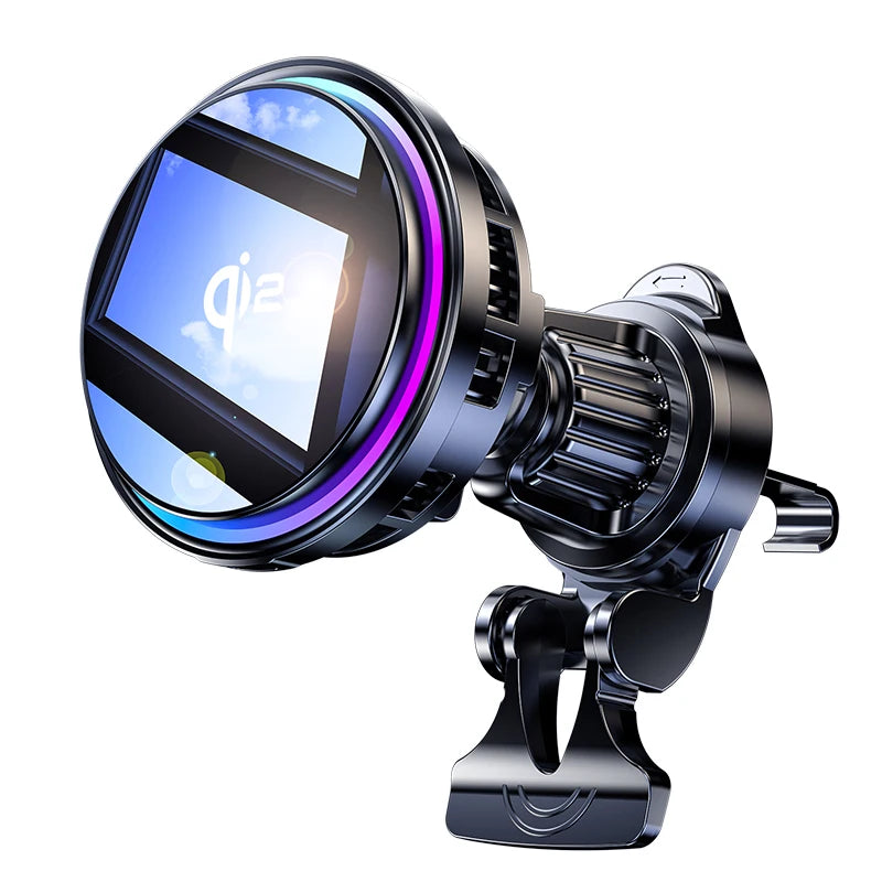 30W Ice Cooling Magnetic Wireless Car Charger Fast Charging Station for iPhone15 14 13 12 Pro Max MacSafe Car Phone Holder Stand